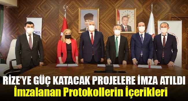 Rize’ye Güç Katacak Projelerde İmzalar Atıldı