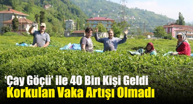 ‘Çay göçü’ ile 40 bin kişi geldi, korkulan vaka artışı olmadı