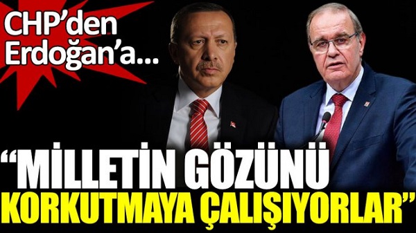 “Milletin gözünü korkutmaya çalışıyorlar”