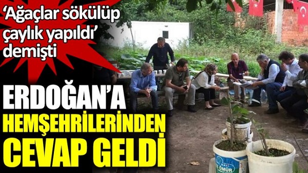 Erdoğan’a hemşehrilerinden cevap geldi