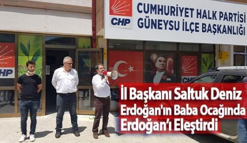 CHP Rize İl Başkanı Saltuk Deniz Erdoğan’ın Baba Ocağında Erdoğan’ı Eleştirdi