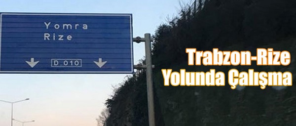 Trabzon-Rize yolunda çalışma