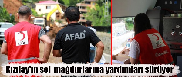 Kızılay’ın sel mağdurlarına yardımları sürüyor