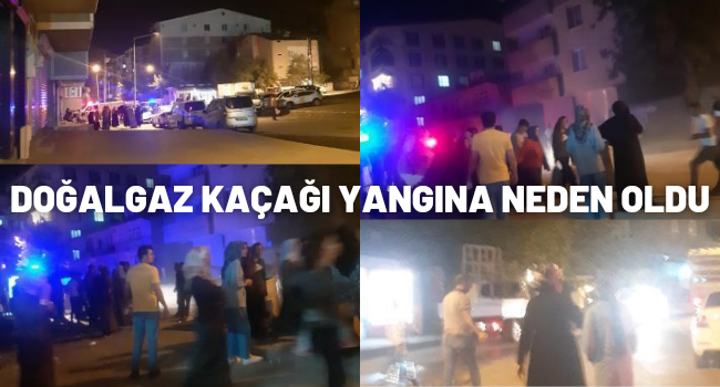 Doğalgaz kaçağı yangına neden oldu