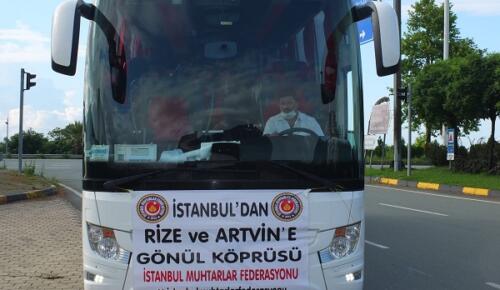İstanbul’dan Rize ve Artvin’e Gönül Köprüsü Ötöbüsü Rize’de