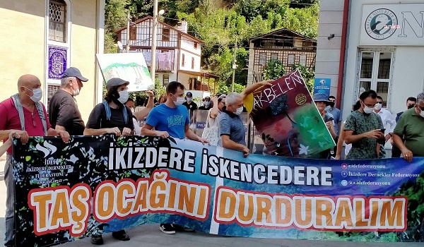 İkizdere’ de Taş Ocağı Protesto