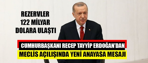 Cumhurbaşkanı Erdoğan Meclis açılışında yeni anayasa mesajı