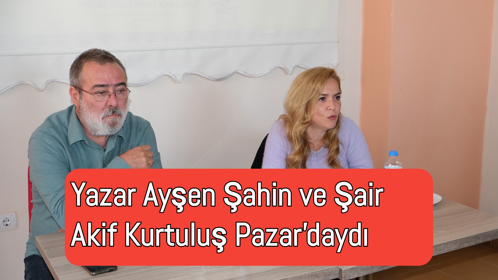 Yazar Ayşen Şahin ve Şair Akif Kurtuluş Pazar’daydı