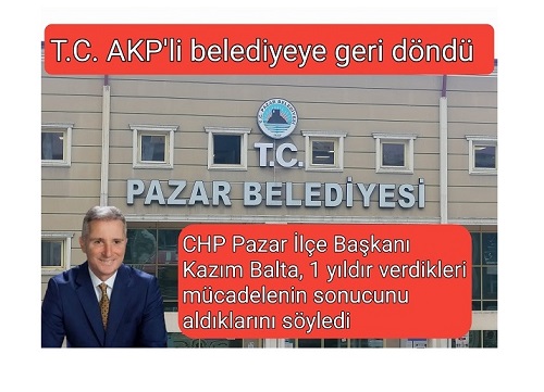 T.C. AKP’li belediyeye geri döndü