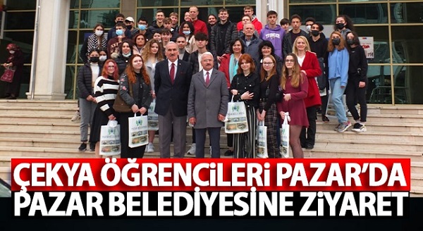 Erasmus öğrencilerinden Pazar Belediyesine Ziyaret