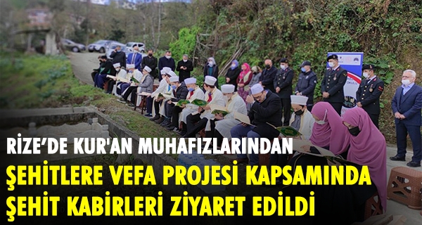 Rize’de Şehit Kabirleri Ziyaret edildi