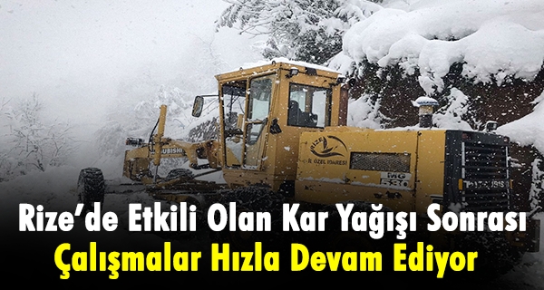 İlimizde Etkili Olan Kar Yağışı Sonrası Çalışmalar Hızla Devam Ediyor