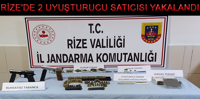 Rize’de 2 uyuşturucu satıcısı yakalandı