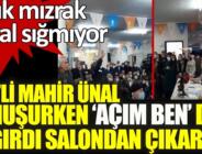 AKP’li Mahir Ünal konuşurken ”Açım ben” diye bağırdı, salondan çıkarıldı