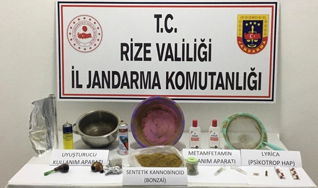 Rize Jandarması 1 yılda 50 kilo uyuşturucu yakaladı