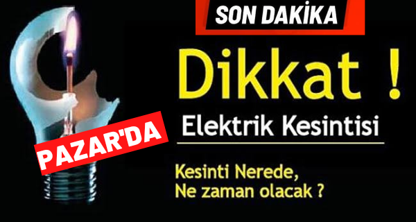 Dikkat! Elektrik Kesintisi Var