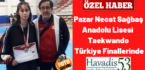 Pazar Necat Sağbaş Anadolu Lisesi Öğrencisi Taekwnado Türkiye finallerinde yarışacak