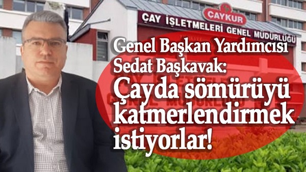 Genel Başkan Yardımcısı Sedat Başkavak: Çayda sömürüyü katmerlendirmek istiyorlar!