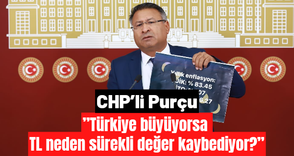 CHP’li Purçu;” Türkiye büyüyorsa TL neden sürekli değer kaybediyor?”