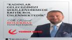 İlçe Başkanı Bölükbaş’tan 8 Mart Dünya Kadınlar Günü Mesajı
